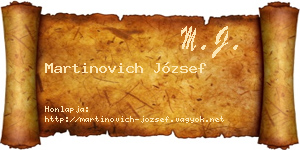 Martinovich József névjegykártya