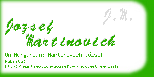 jozsef martinovich business card